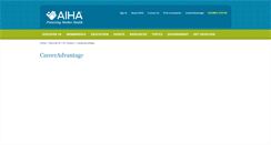 Desktop Screenshot of careeradvantage.aiha.org
