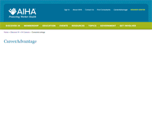 Tablet Screenshot of careeradvantage.aiha.org